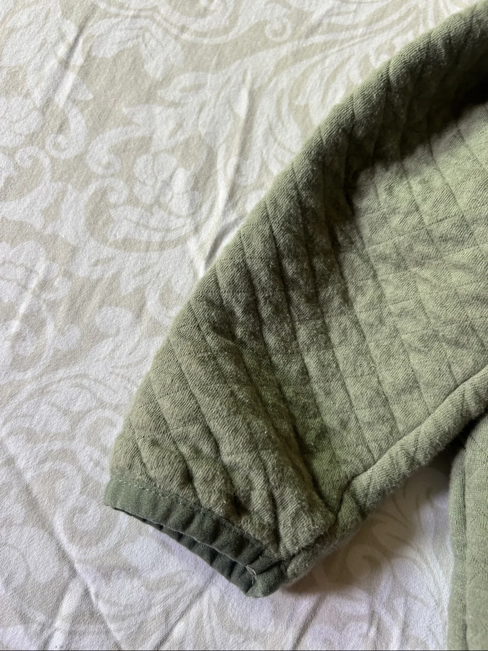 wonder nation Olive Quilted Half-Zip Pullover